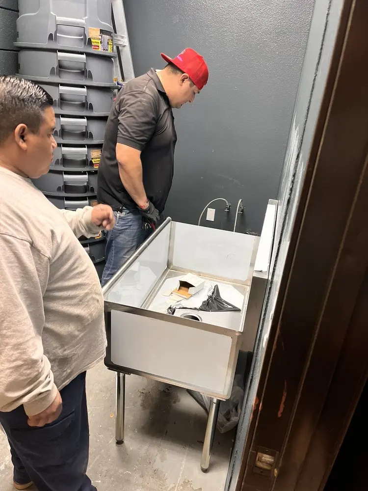 Commercial plumbing and sink installation in Hightstown